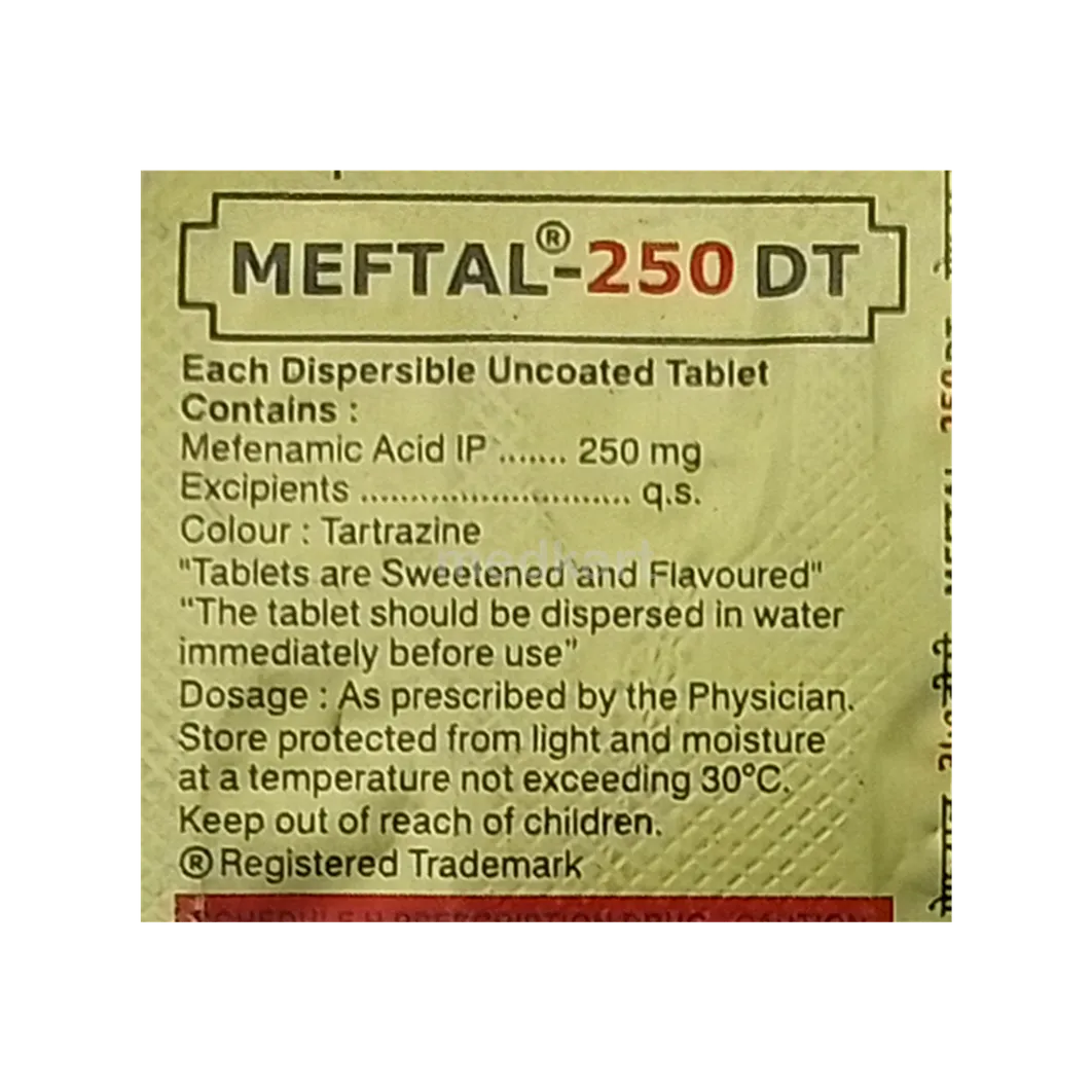 MEFTAL 250MG DT TABLET 10'S