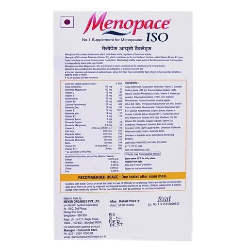 Menopace Iso Tablet 10's – Composition & Price | Medkart