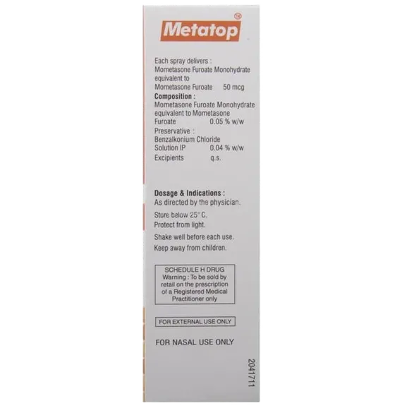 Metatop Buy Metatop Nasal Spray 12 Ml Online at Best Price | Medkart