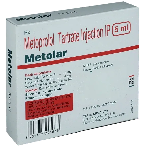 Netolar Buy Metolar Injection 5 Ml Online at Best Price | Medkart