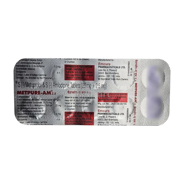 METPURE AM 2.5MG TABLET 10'S
