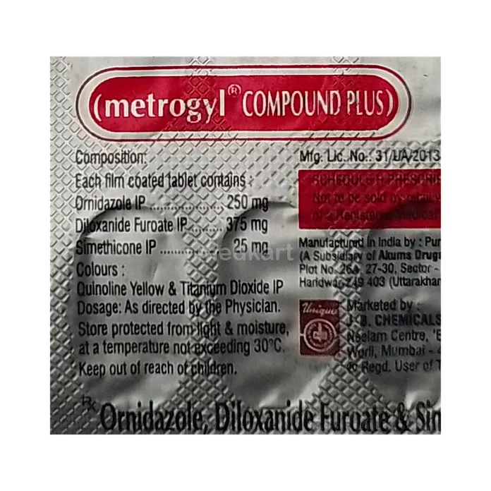 METROGYL COMPOUND PLUS TABLET 10'S