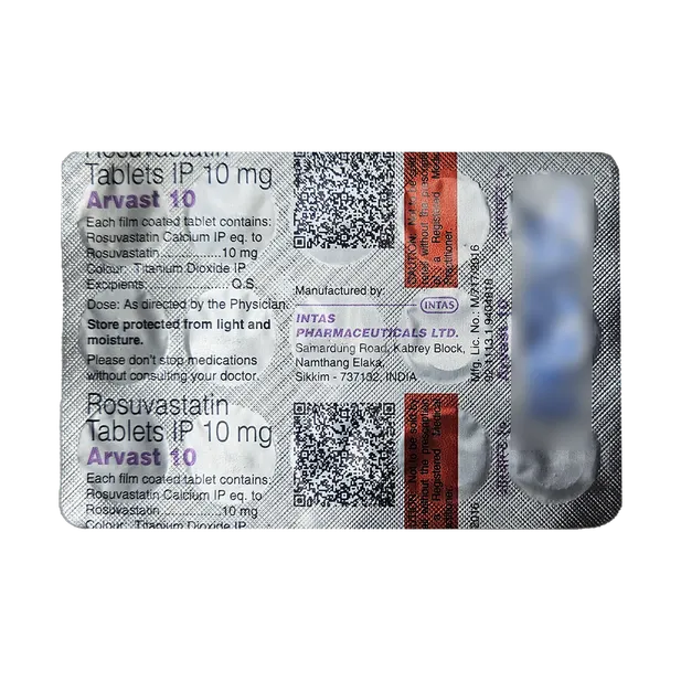ARVAST 10MG TABLET 15'S