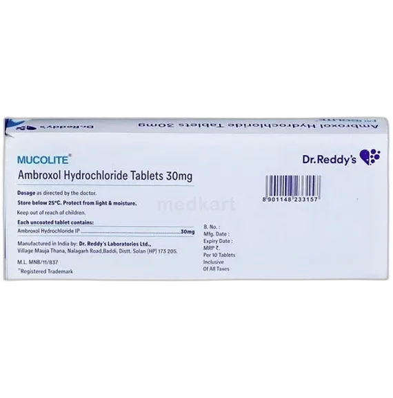Buy Mucolite 30mg Tablet 10s Online at Best Price | Medkart