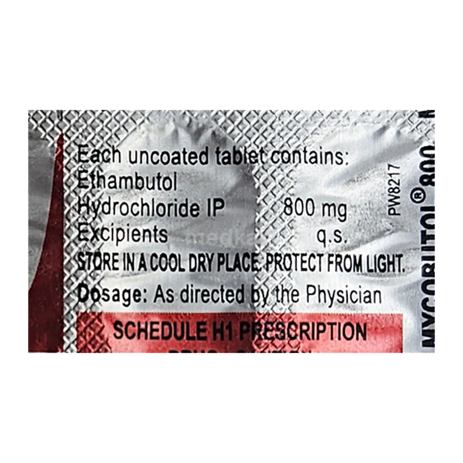 MYCOBUTOL 800MG TABLET 10'S
