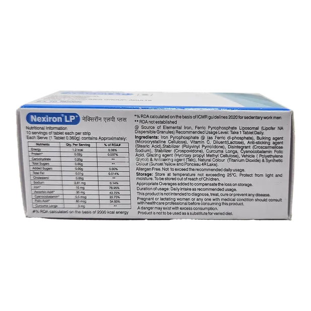 NEXIRON LP PLUS TABLET 10'S