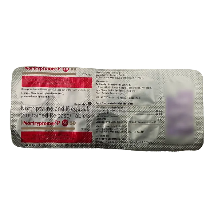 NORTRYPTOMER P SR 50MG TABLET 10'S