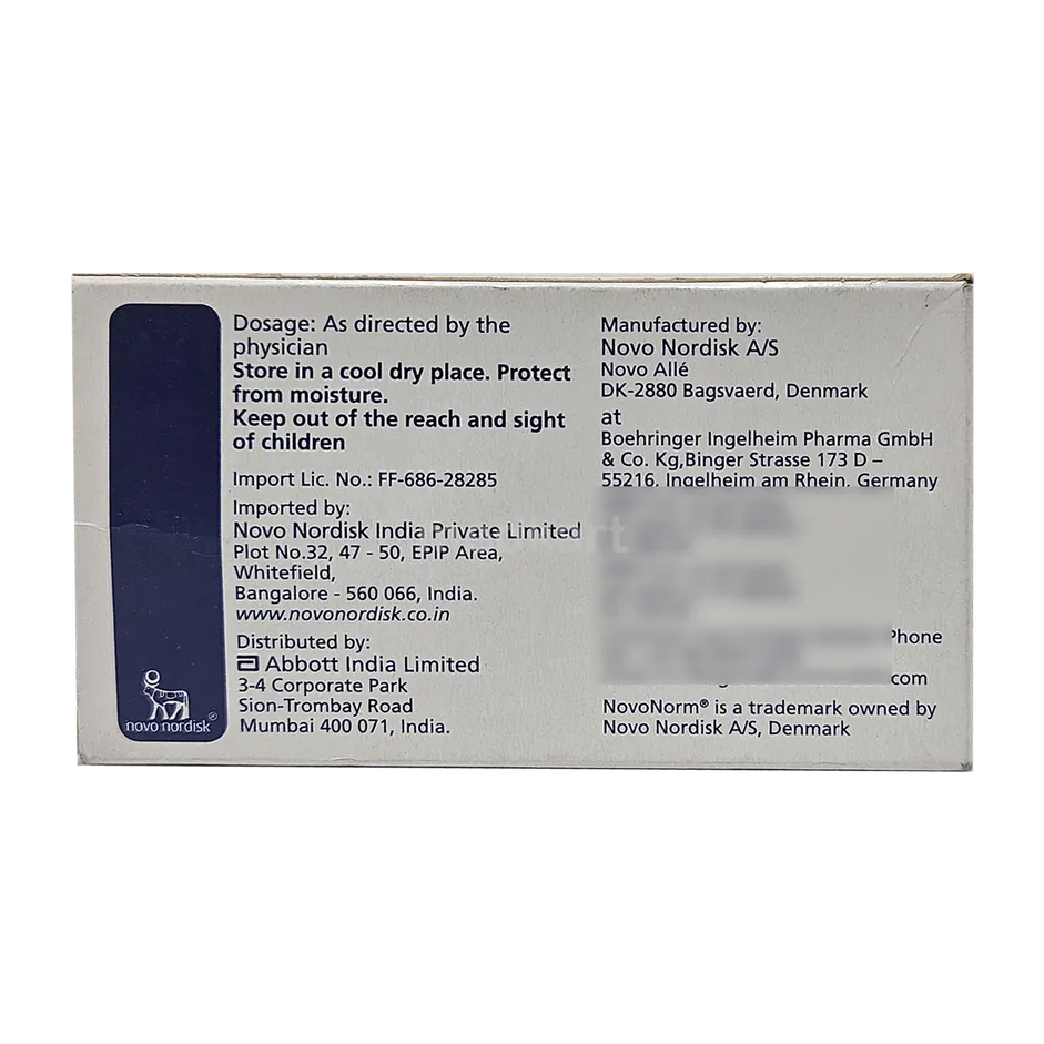 NOVONORM 1MG TABLET 15'S