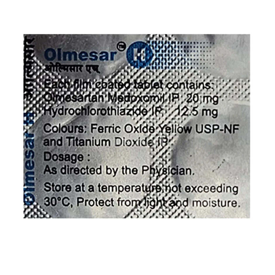 OLMESAR H 20MG TABLET 15'S