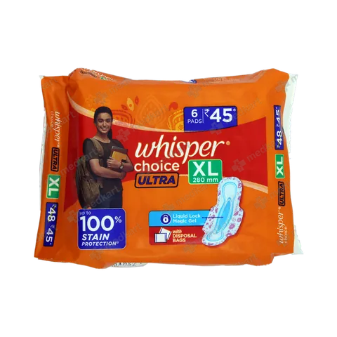 WHISPER CHOICE ULTRA PADS XL 6'S