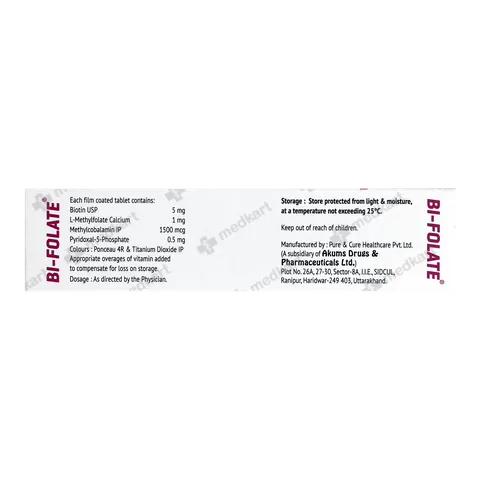 BI FOLATE TABLET 15'S