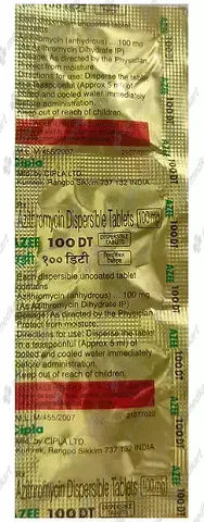 AZEE 100MG DT TABLET 3'S