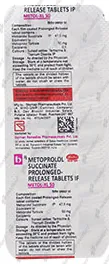 METOL XL 50MG TABLET 10'S