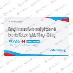 Buy VOAGE M 10/1000MG TABLET 10'S Online