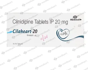CILAHEART 20MG TAB 1X10  Medkart Pharmacy | Generic Medicines Online - Best Online Pharmacy App