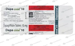 DAPACOSE 10MG TAB 1X10  Medkart Pharmacy | Generic Medicines Online - Best Online Pharmacy App