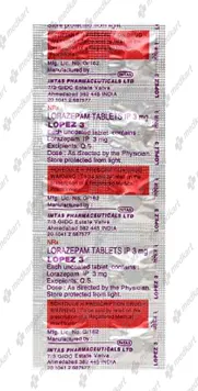  Buy LOPEZ 3MG TABLET 10'S Online