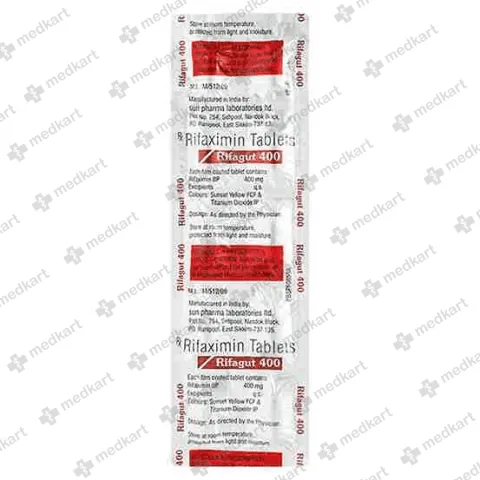 11437 - RIFAGUT 400MG TAB 1X10 - Medkart Pharmacy | Generic Medicines Online - Best Online Pharmacy App
