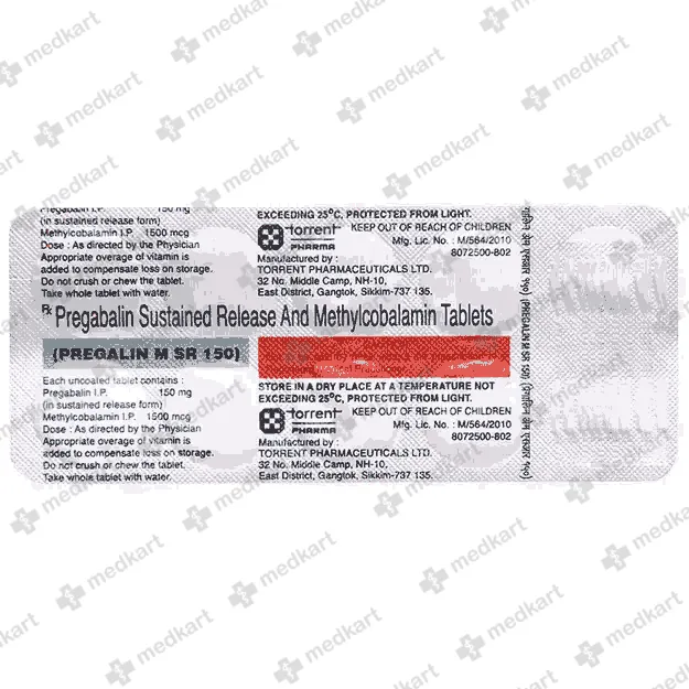 PREGALIN M SR 150MG TABLET 10'S