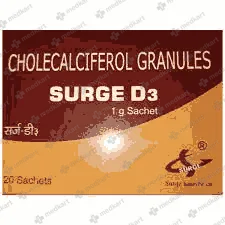 SURGE D3 SACHET 1GM - 12700 - Medkart Pharmacy | Generic Medicines Online - Best Online Pharmacy App