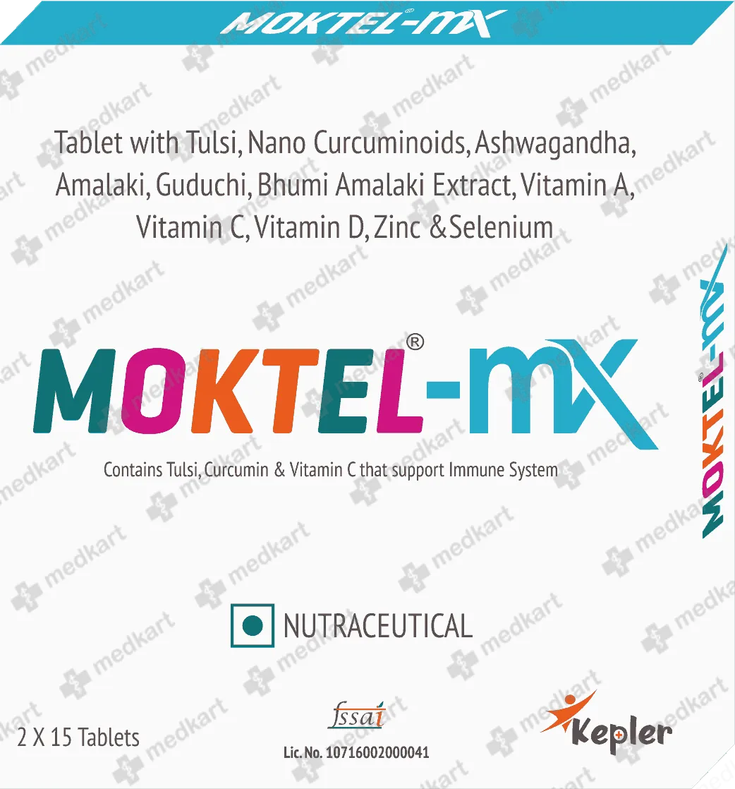 MOKTEL MX TAB 1X15 - 17282 - Medkart Pharmacy | Generic Medicines Online - Best Online Pharmacy App