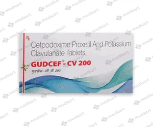 GUDCEF CV 200MG TAB 1X10 - 5986 - Medkart Pharmacy | Generic Medicines Online - Best Online Pharmacy App
