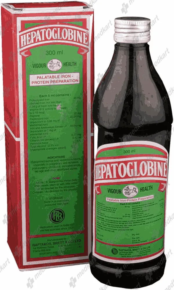 HEPATOGLOBINE SYP 300ML - 17477 - Medkart Pharmacy | Generic Medicines Online - Best Online Pharmacy App