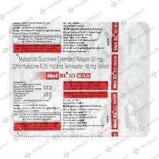 MET XL 3D 50/6.25MG TAB 1X15 - 18466 - Medkart Pharmacy | Generic Medicines Online - Best Online Pharmacy App