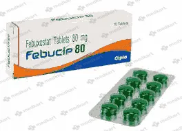 FEBUCIP 80MG TAB 1X10 - 4715 - Medkart Pharmacy | Generic Medicines Online - Best Online Pharmacy App