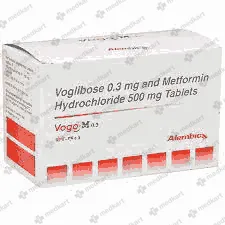 Vogo M 0.3mg/500mg Tablet 10’s – Diabetes Medication for Blood Sugar Control