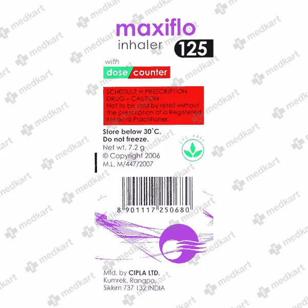 MAXIFLO 125MCG INHALER 120 MD