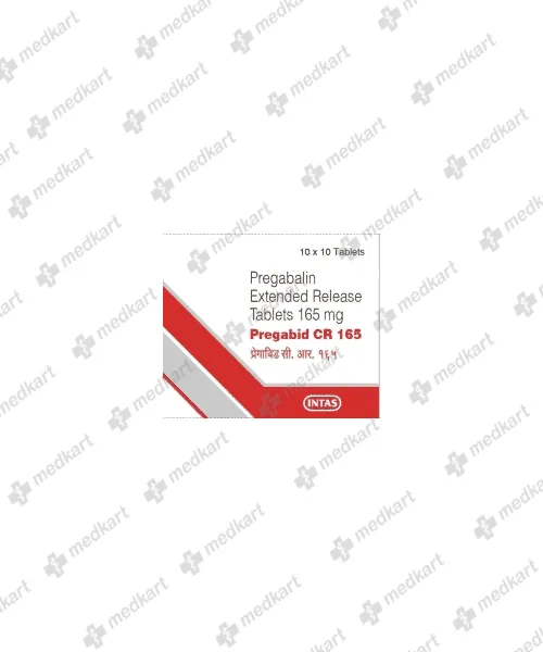 PREGABID CR 165MG TABLET 10'S