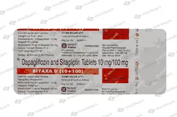 SITAXA D 10/100MG TAB 1X10 - 18413 - Medkart Pharmacy | Generic Medicines Online - Best Online Pharmacy App