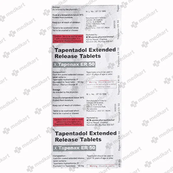 TAPENAX ER 50MG TABLET 15'S