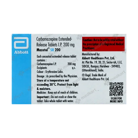 MAZETOL SR 200MG TABLET 15'S