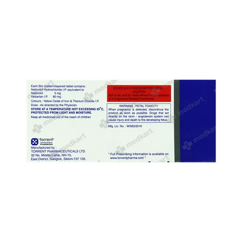 NEBICARD V TABLET 10'S