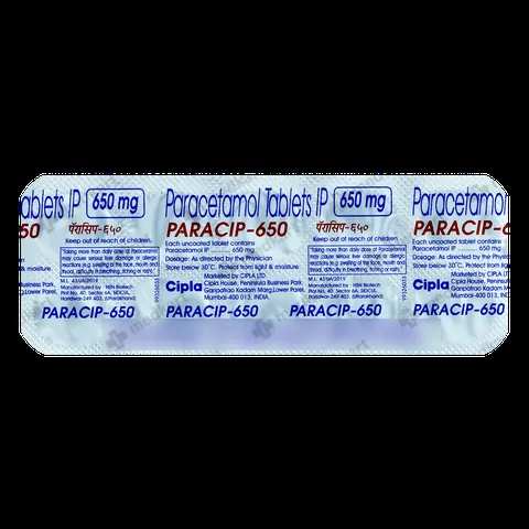 PARACIP 650MG TABLET 10'S