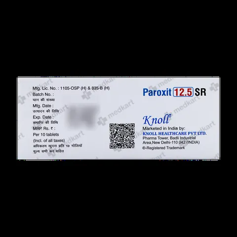 PAROXIT SR 12.5MG TABLET 10'S