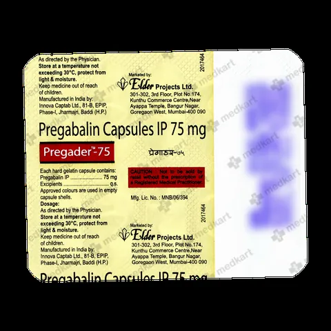 PREGADER 75MG CAPSULE 10'S