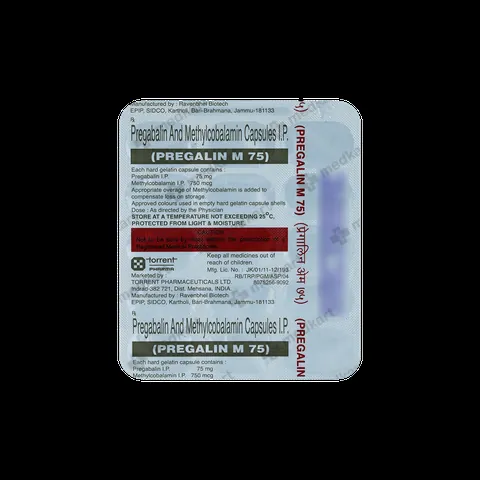 PREGALIN M 75MG CAPSULE 15'S