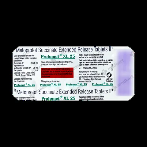 PROLOMET XL 25MG TABLET 10'S