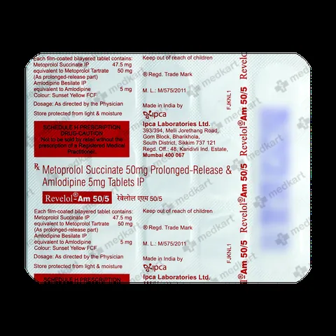 REVELOL AM 50/5MG TABLET 15'S