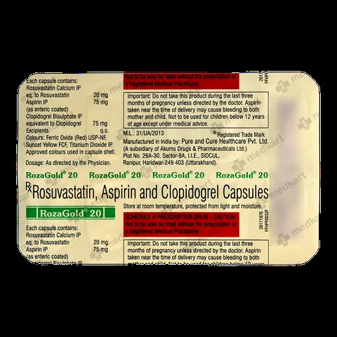 Rozagold 20 Tablet 10's