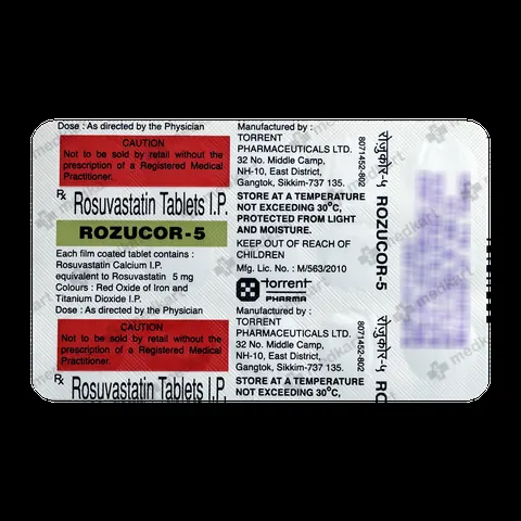 ROZUCOR 5MG TABLET 15'S
