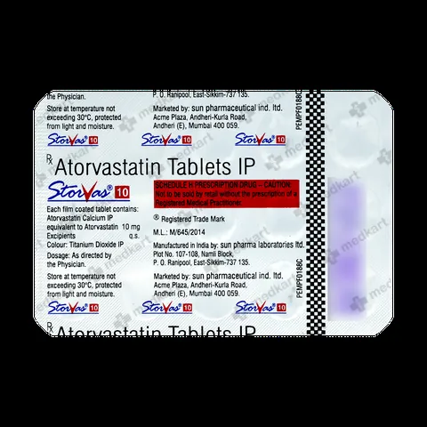 STORVAS 10MG TABLET 15'S