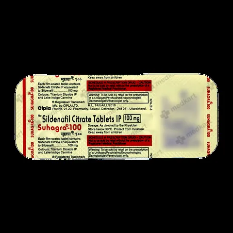 Suhagra 100mg Tablet 4's – Dosage Information