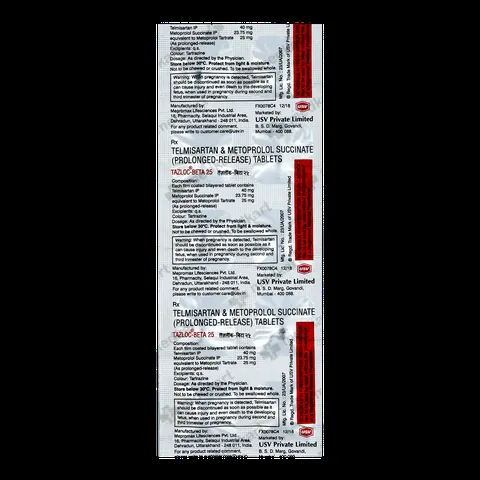 Buy TAZLOC BETA 25 Online at Medkart