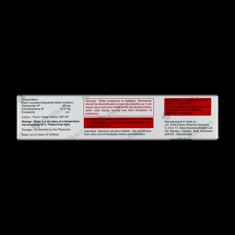 TELMIKIND CT 40/12.5MG TABLET 10'S