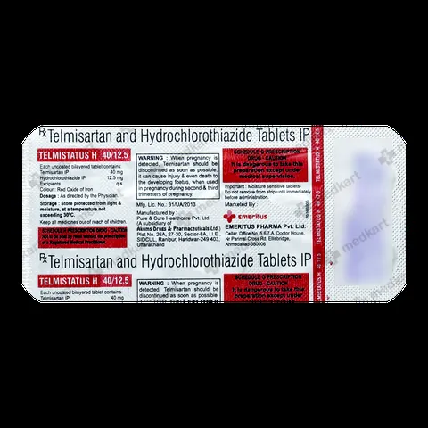TELMISTATUS H 40/12.5MG TABLET