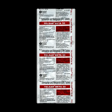 TELSAR BETA 50MG TABLET 10'S